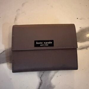 kate spade mauve gray compact card wallet
